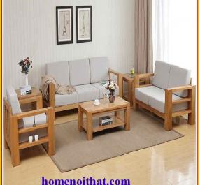 Bộ sofa đơn gỗ sồi mỹ nệm rời chunky