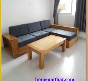 Bộ sofa góc L Gỗ sồi mỹ 
