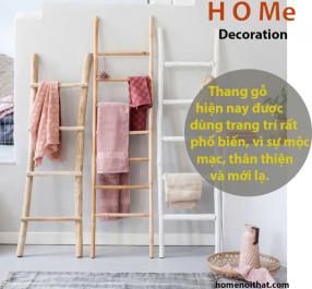 KỆ THANG GỖ.