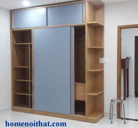 Tủ áo gỗ tự nhiên kiểu hiện đại