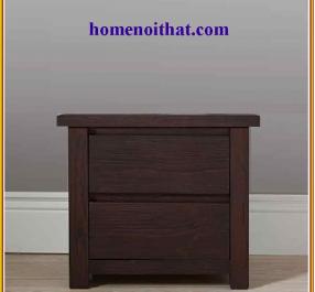 Tủ đầu giường gỗ sồi sơn màu