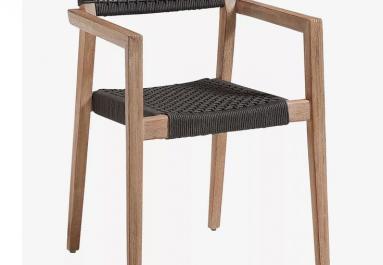 Ghế gỗ teak đan dây ngoài trời