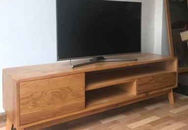 Kệ tivi gỗ sồi mỹ kiểu hiện đại