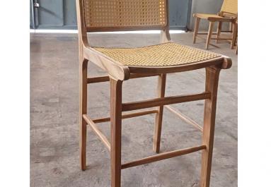 Ghế bar gỗ teak tựa may